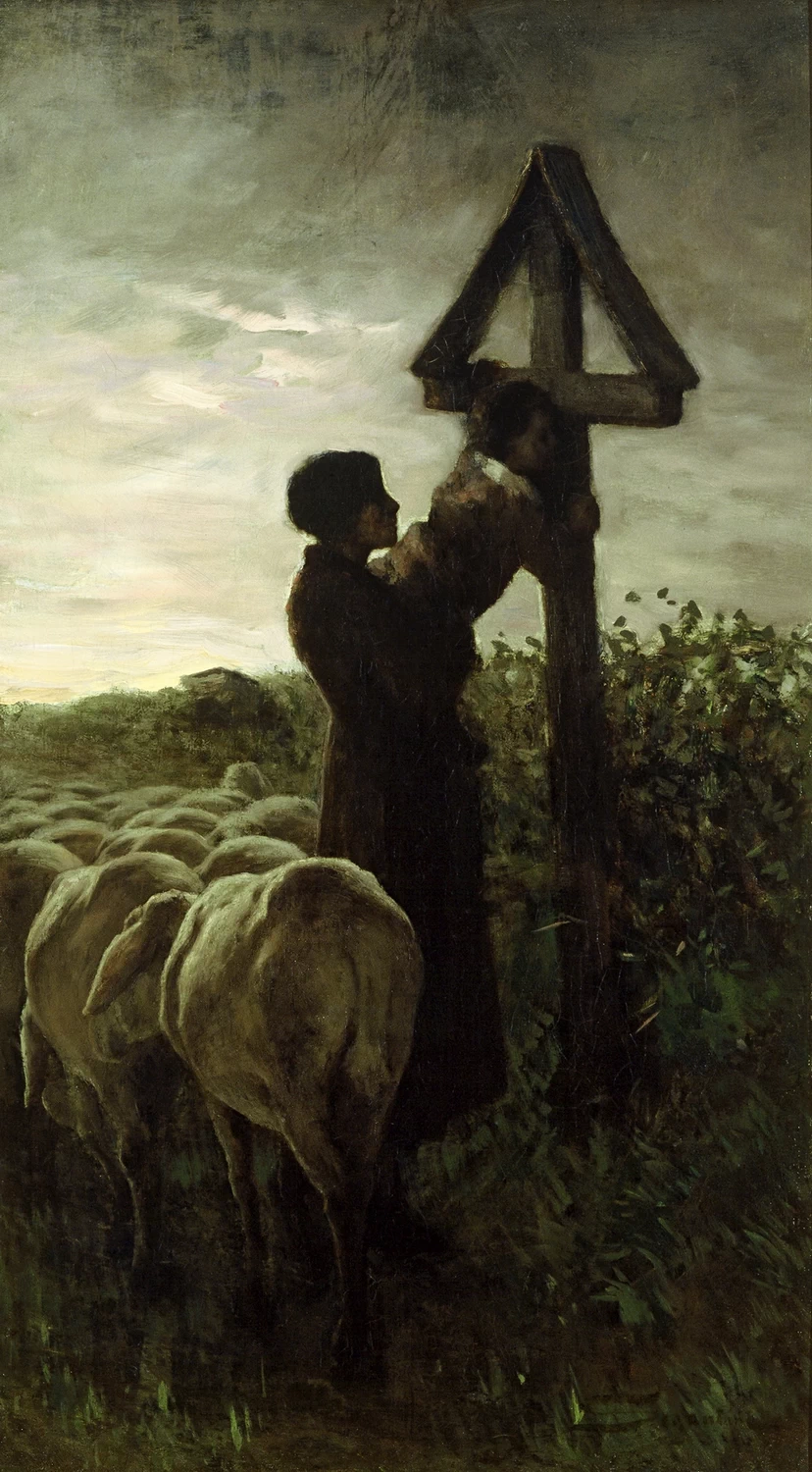 Il bacio alla croce, 1881 - Museo Segantini, St. Moritz